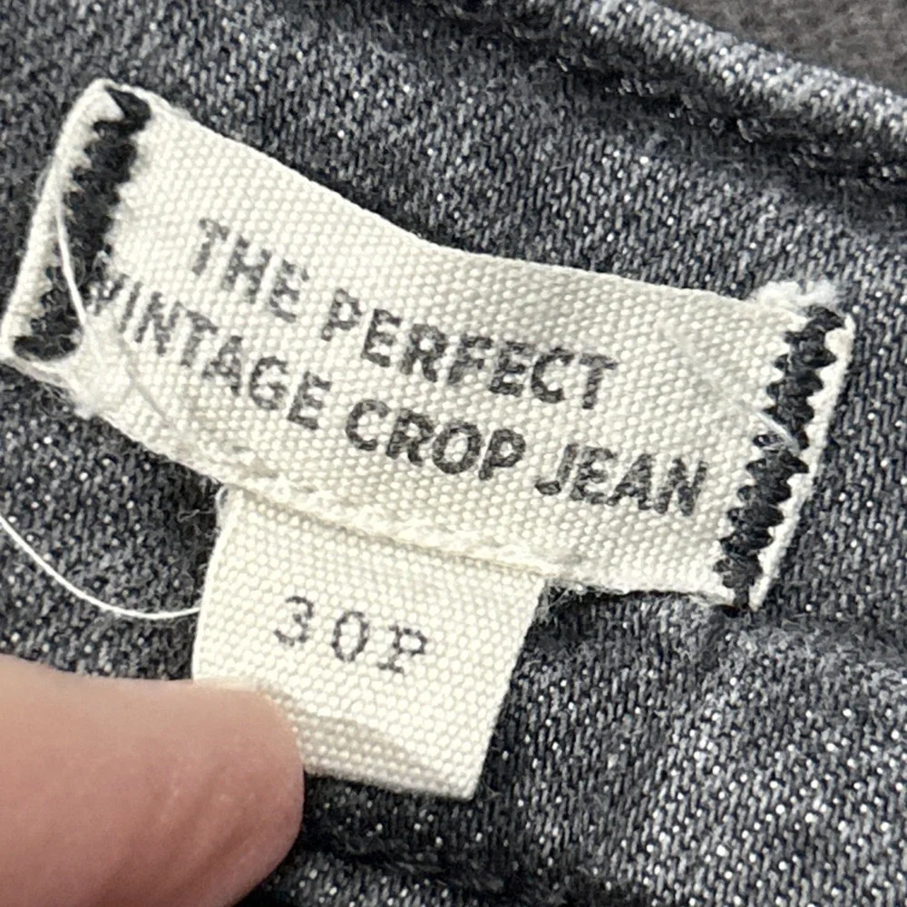 Madewell‎ The Perfect Vintage Crop Jeans Stretch Denim Sz 30 P NO Pilling